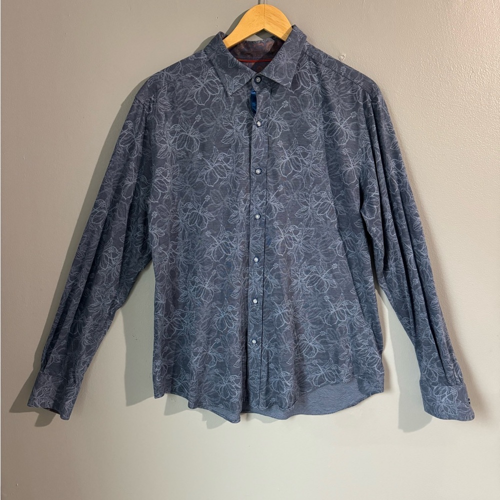 Men's Blue Floral Shirt